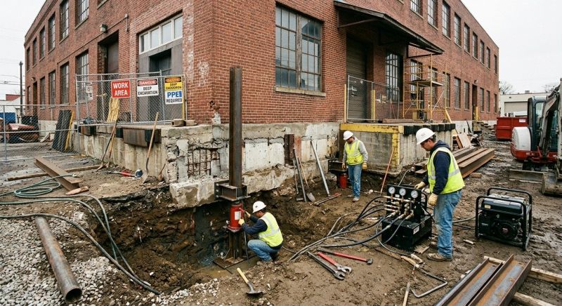 Building Foundation Repair in Newton Center, MA