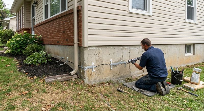 Cracked Foundation Repair in Hanson, MA