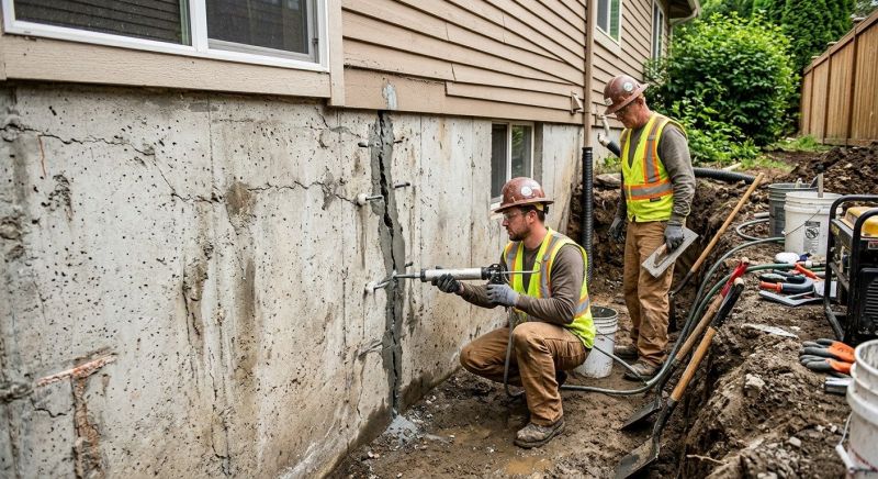Cracked Foundation Repair in North Easton, MA