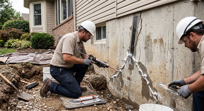 Cracked Foundation Repair in Swansea, MA