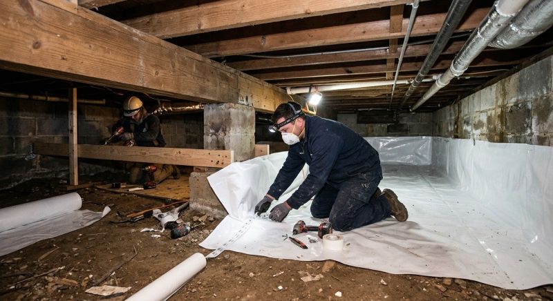 Crawl Space Leveling in Brockton, MA