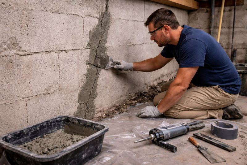 Foundation Crack Repair in Marshfield, MA