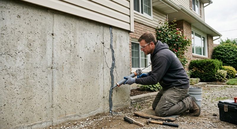 Foundation Crack Sealing in Brockton, MA