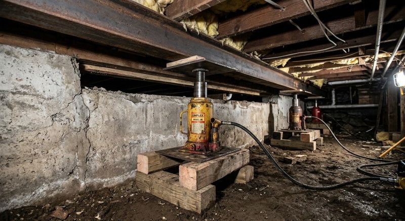 Foundation Jacking in Dedham, MA
