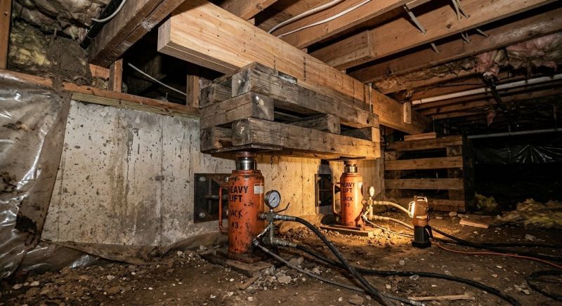 Foundation Jacking in Holbrook, MA