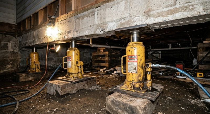 Foundation Jacking in Marshfield, MA