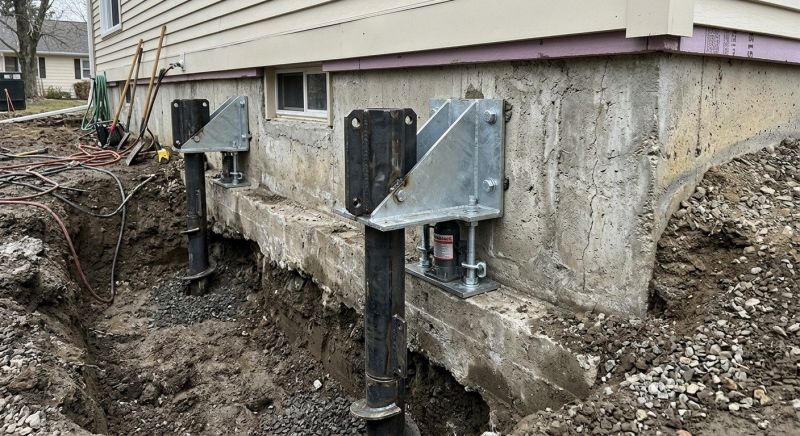 Foundation Pier Leveling in Brockton, MA