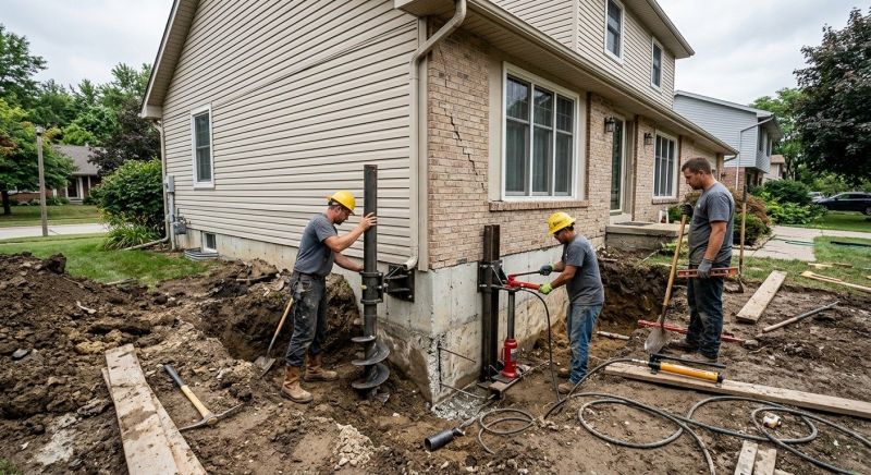 Foundation Settlement Repair in Brockton, MA