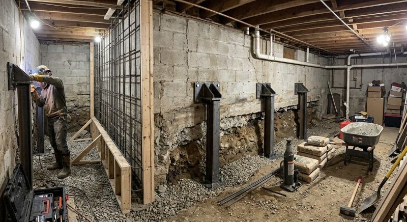 Foundation Stabilizing in Norwood, MA