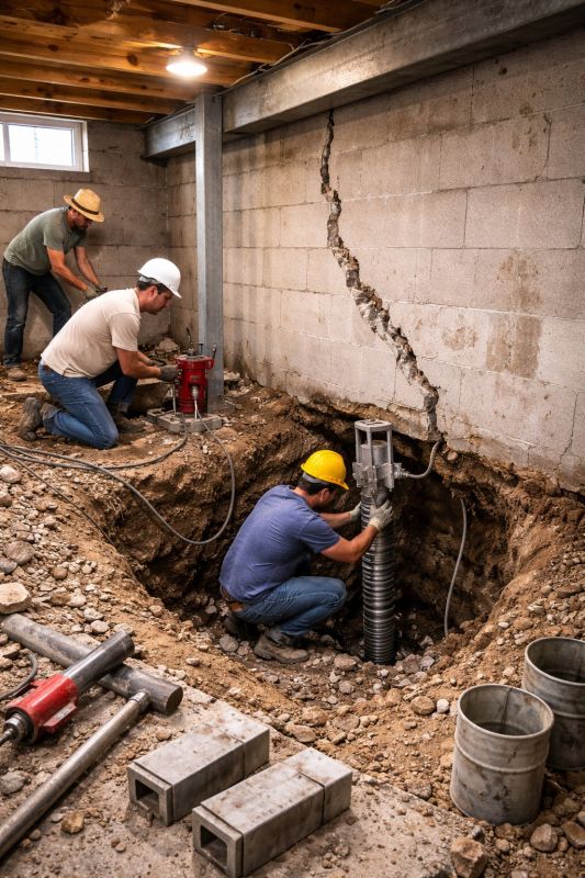 Foundation Structural Repair in Norton, MA