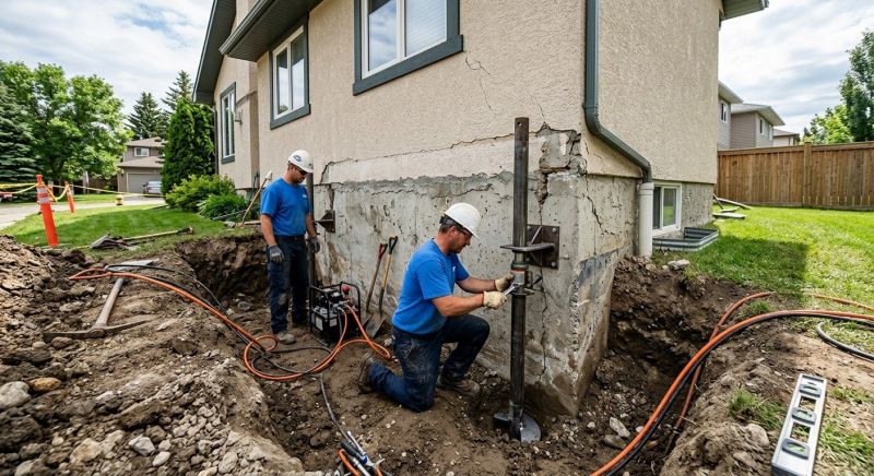 Helical Piers Installation in Brockton, MA