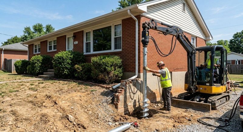 Helical Pile Installation in Brockton, MA