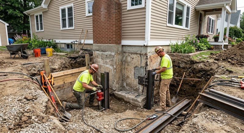 House Foundation Repair in East Bridgewater, MA