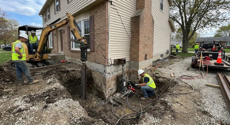Sinking Foundation Repair in Bellingham, MA