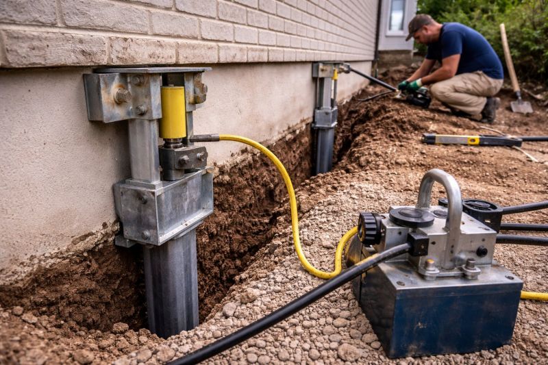 Sinking Foundation Repair in Norton, MA