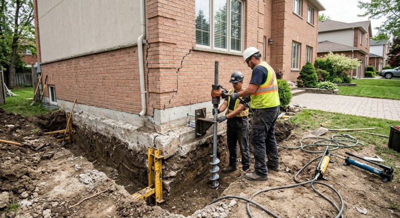 Sinking Foundation Repair in Woonsocket, RI