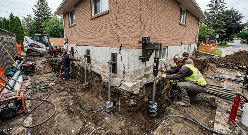 Sinking Foundation Repair in Woonsocket, RI
